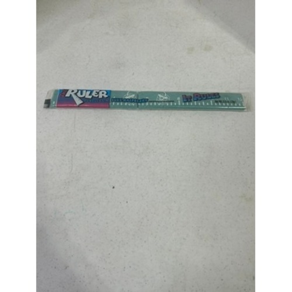 Vintage The Ruler Bubble Gum Blue Raspberry 12 Inch Novelty‎ Candy 2.5oz Sealed
